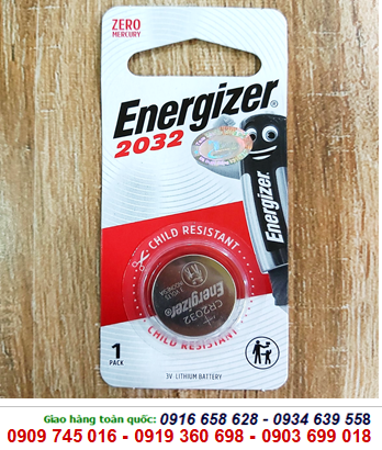 Energizer CR2032; Pin Energizer CR2032 Lithium 3V _Vỉ 1viên